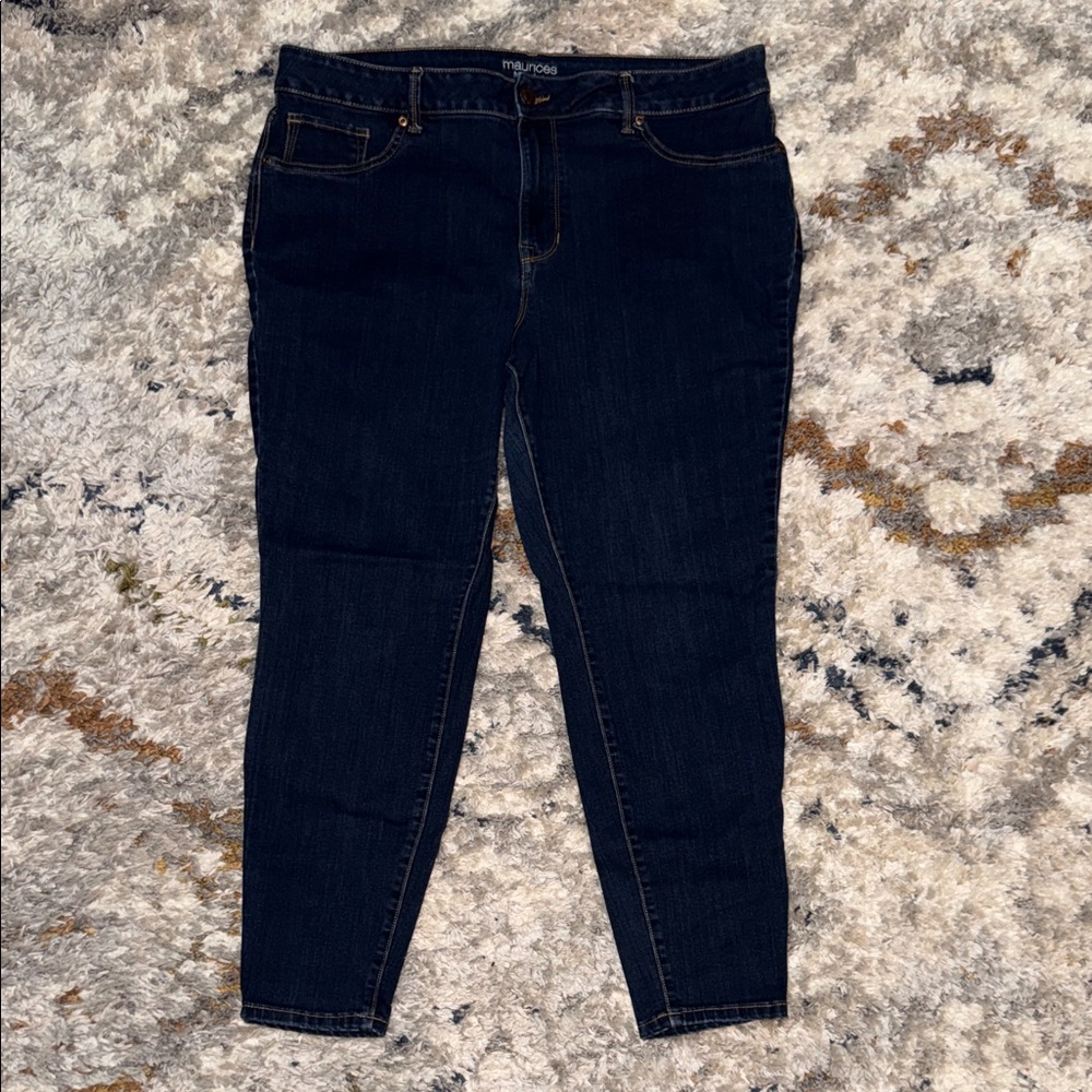 Maurices High-Rise Dark Indigo Skinny Jeans